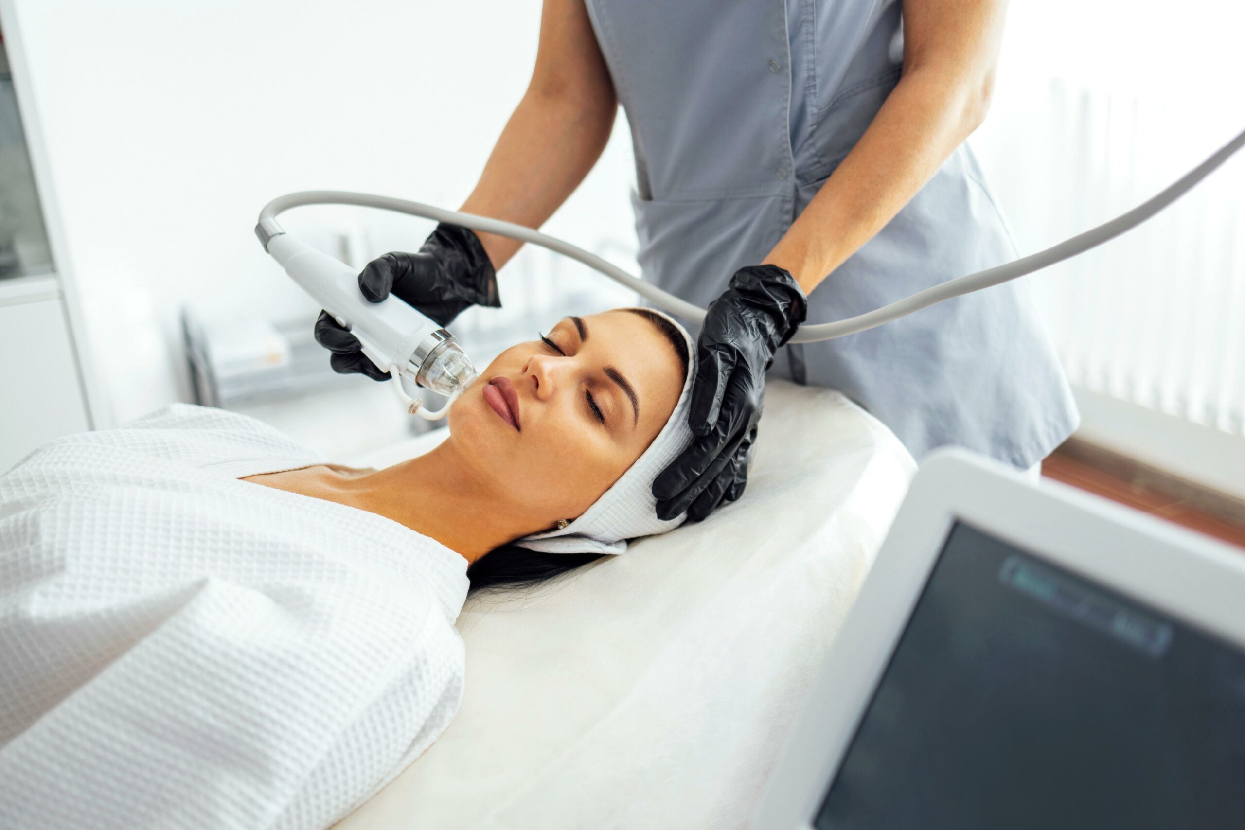 Woman Getting Sylfirm RF Microneedling Treatment in Mirror Mirror Aesthetics and Wellness in Tucson AZ